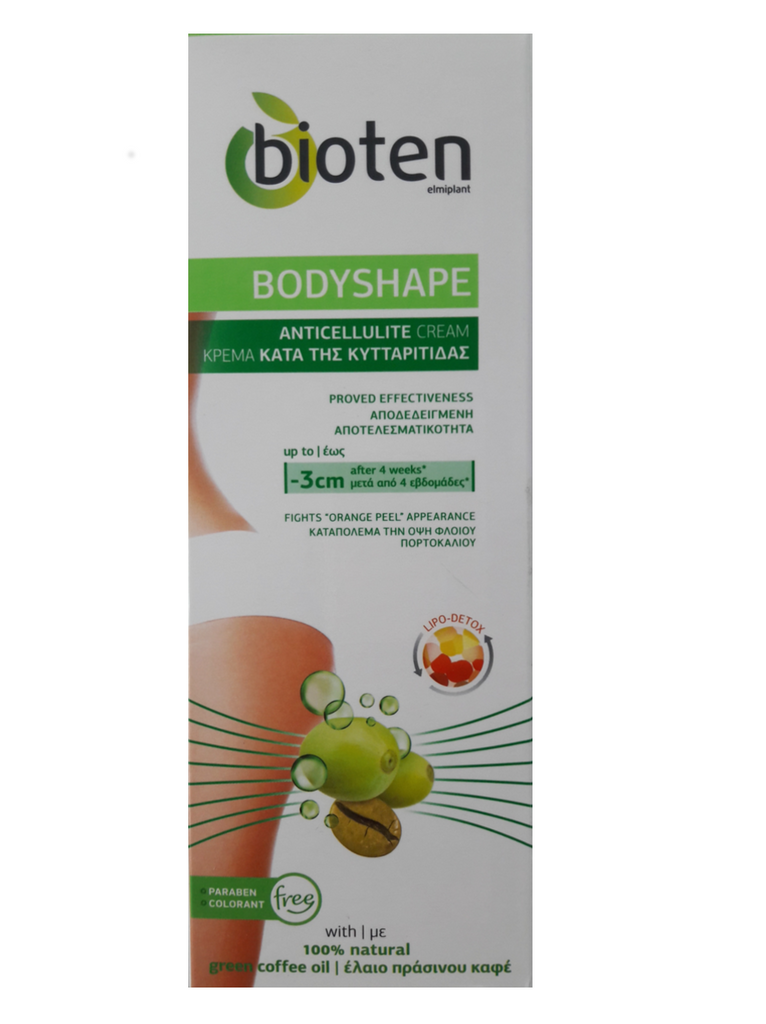 Details About  Bioten Bodyshape Anti Cellulite Cream Lipo Detox & Green Coffee 200ml Bioten