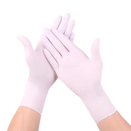 Latex Disposable Gloves Powdered 50 Pairs Self Hygiene