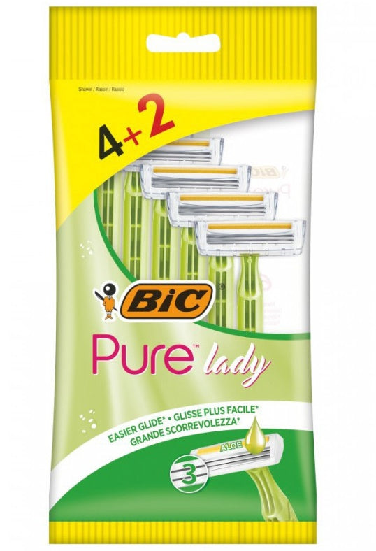 Bic Pure 3 Lady Disposable Razors 4+2 Free – Moustapha AL-Labban