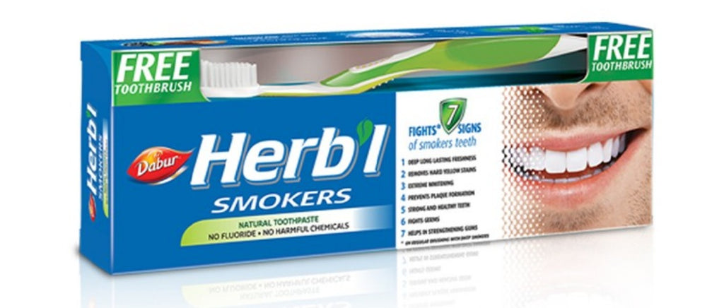 Dabur Herbal Tp Smokers + Free Tbrush Toothpaste