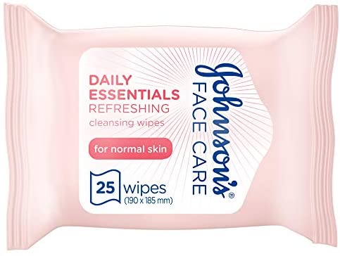 Johnson Adults Clean Facial Wipes Pink Cleansers