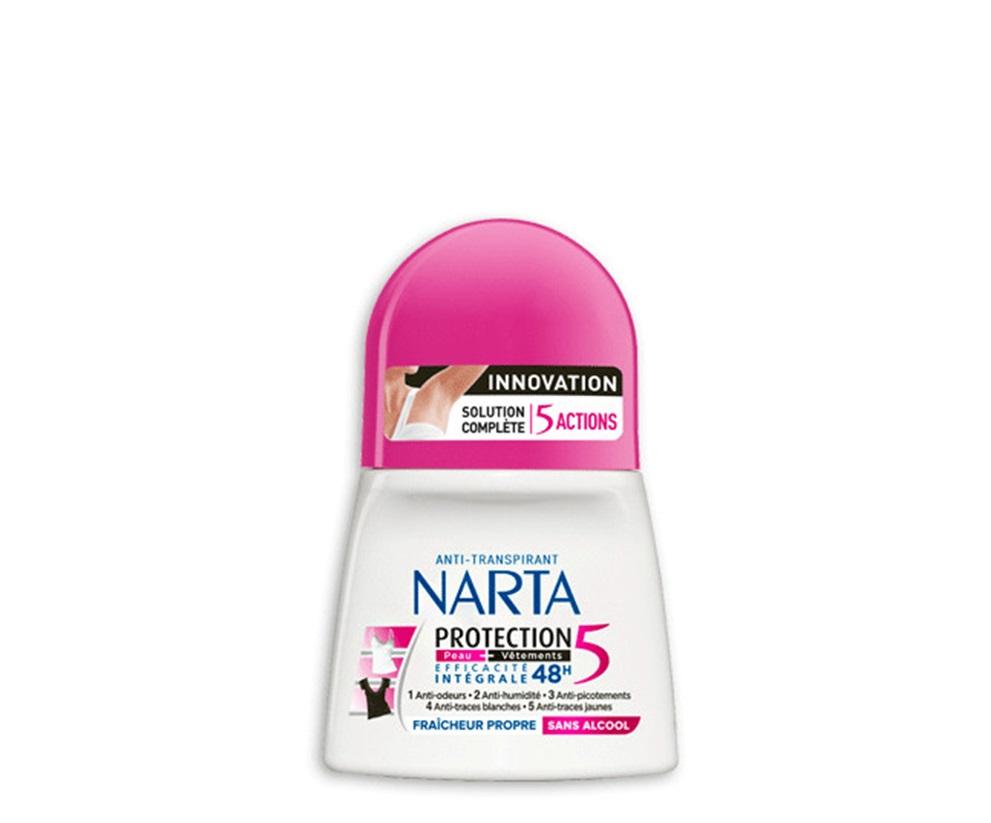 NARTA Protection 5 The Complete Solution Skin + Clothing Roll Deodorant