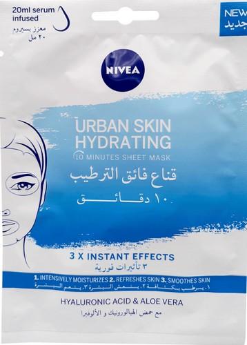 Nivea Urban Skin Hydrating Sheet Mask Hyaluronic Acid&Aloe Vera Masks