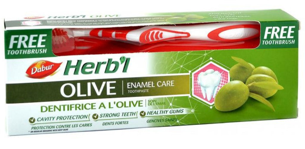 Dabur Herbal Tp Olive + Free Tbrush Toothpaste