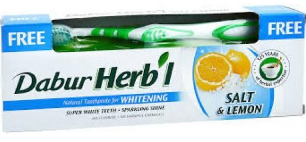 Dabur Herbal Tp Salt&Lem + Free Tbrush Toothpaste