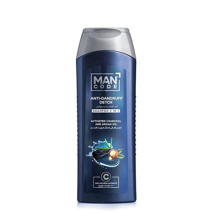 Mancode Shampoo Anti-Dandruff Charcoal&Argan Hair Care