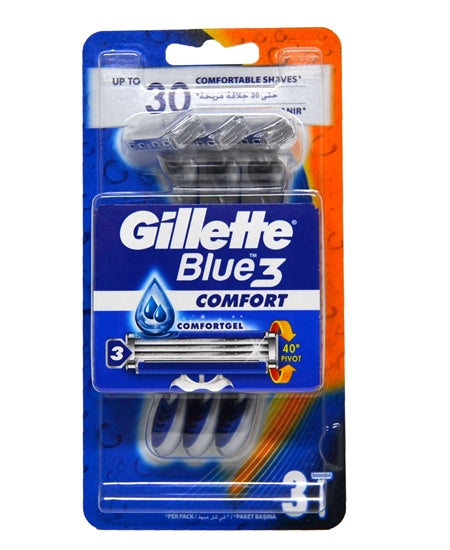 Gillette Blue 3 Comfort 3Pcs  Shaving Razors